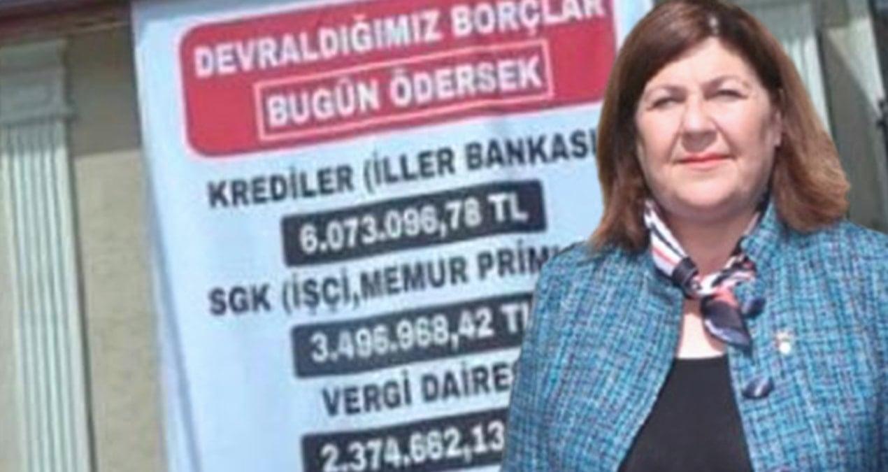 CHP’li Başkan MHP’den kalma borcu afişle duyurmuştu! Borcun büyük bölümü ödendi