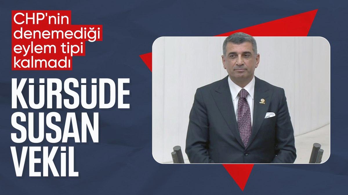 CHP’li vekil Gürsel Erol’dan TBMM’de sessiz protesto