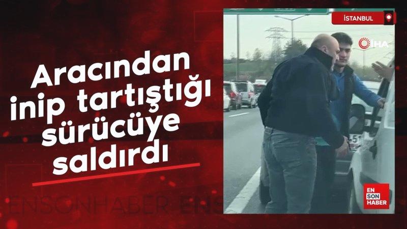 İstanbul trafiğinde yumruklu yol verme kavgası