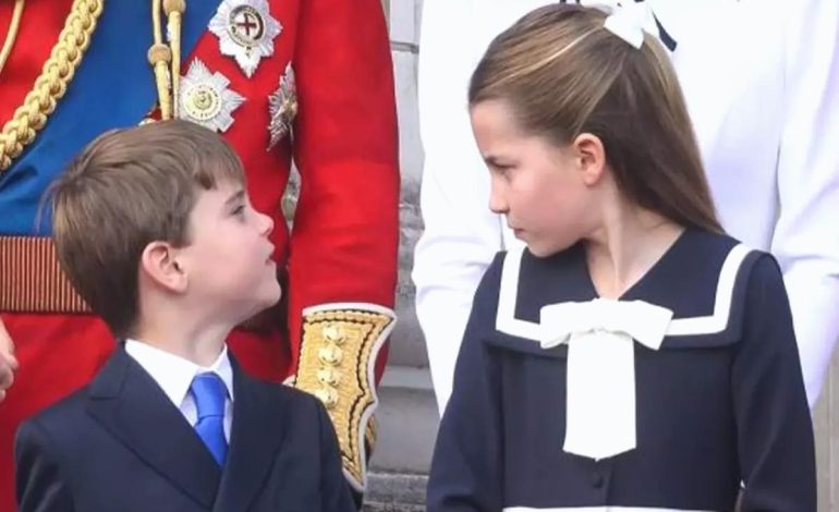 Prenses Charlotte, geçit töreninde kardeşi Prens Louis’i azarladı