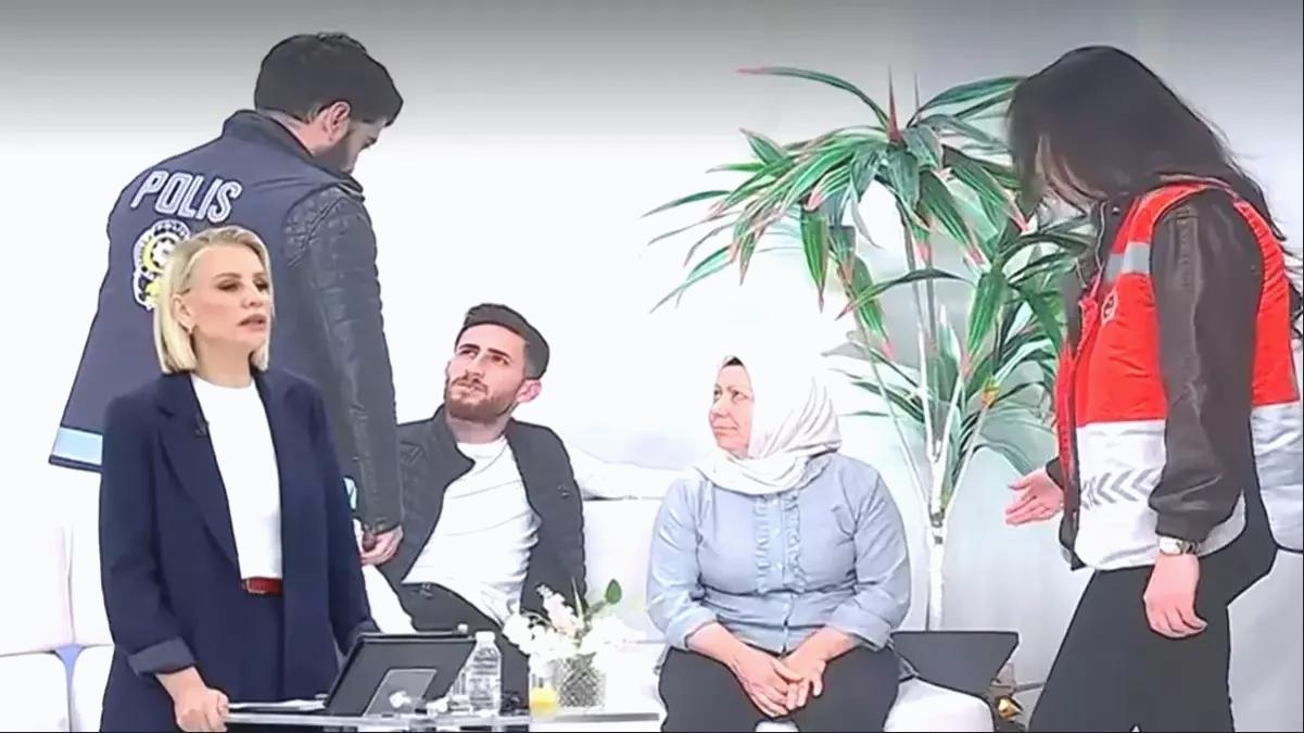 Yasak aşk skandalında damat ile kaynana canlı yayında gözaltına alındı