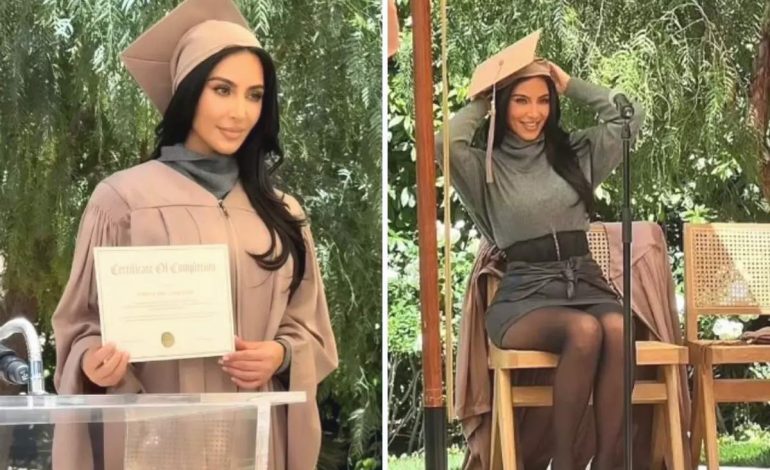 6 yılda hukuk eğitimi tamamlayan Kim Kardashian, dalga konusu oldu