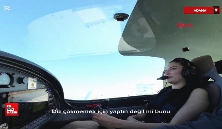Adana’da gökyüzünde telsizle evlilik teklifi
