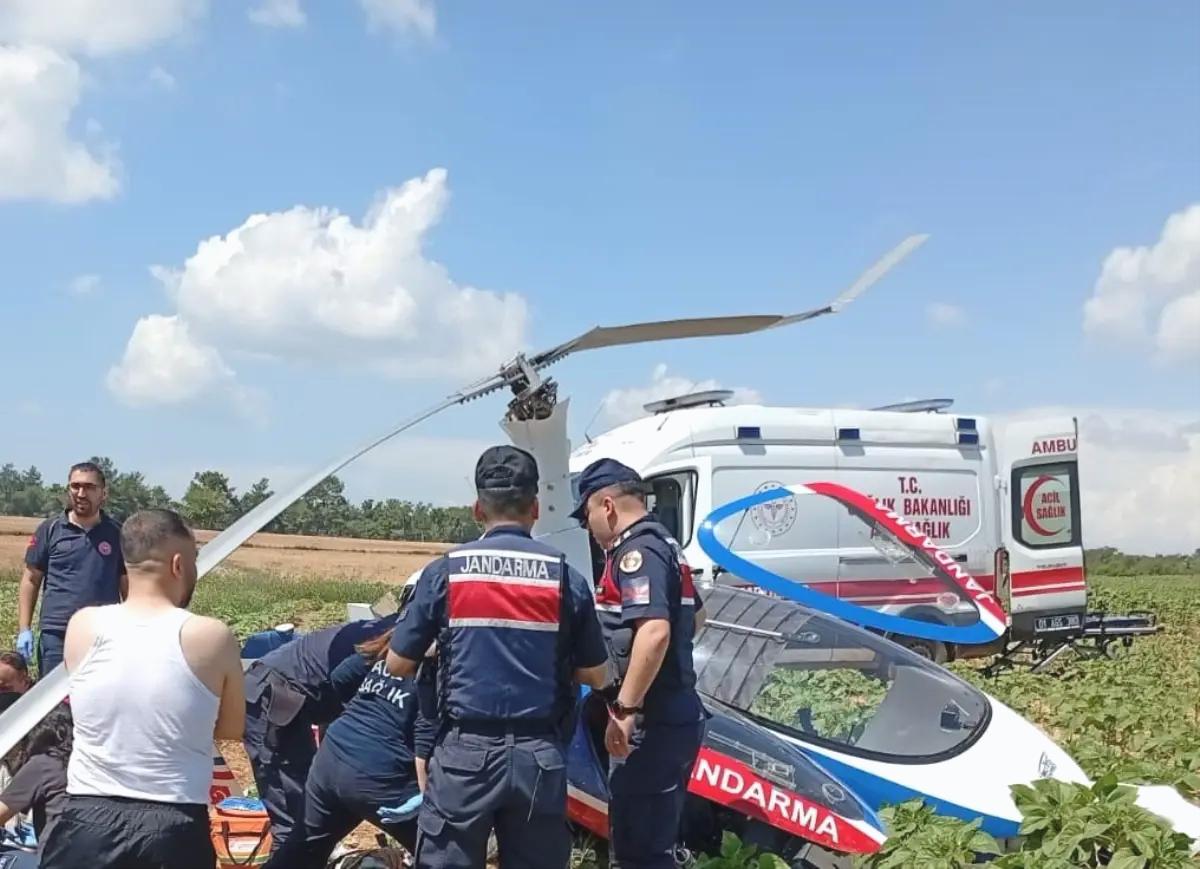 Adana’da Jandarmaya Ait Cayrokopter Sert İniş Yaptı