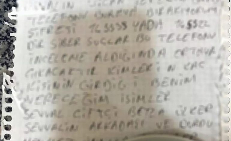 Adana’da Katil Zanlısının Mektubu Ortaya Çıktı