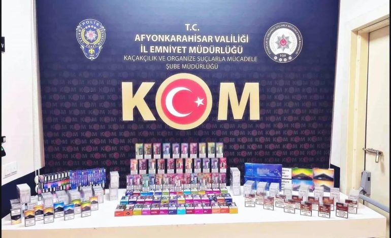 Afyonkarahisar’da Kaçak Sigara Operasyonu