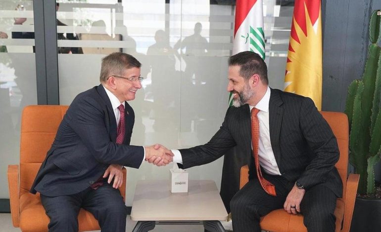 Ahmet Davutoğlu IKBY Başbakan Yardımcısı Talabani ile görüştü
