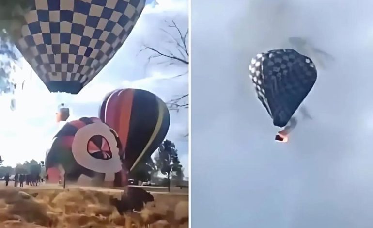 Alevler içinde kalan sıcak hava balonundan düşen adam feci şekilde can verdi