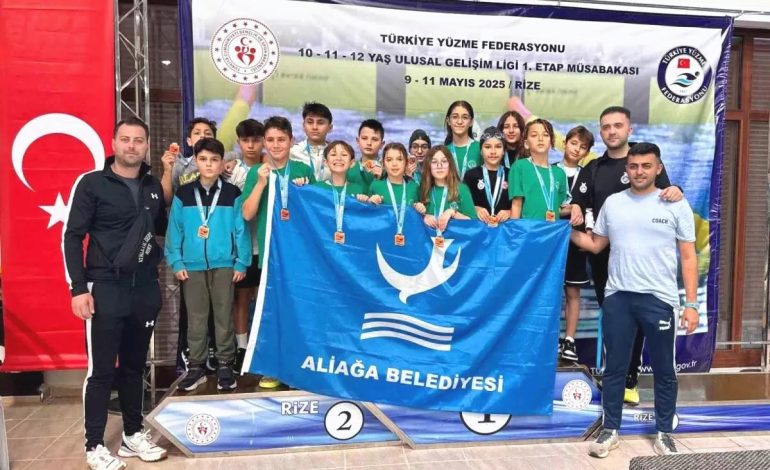 Aliağa’nın Yüzücüleri Rize’den 16 Madalya ile Döndü