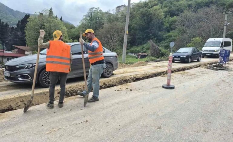 Amasra’da Doğalgaz Çalışmaları Trafiği Etkiledi