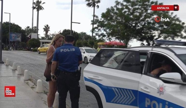 Antalya’da Rus turist, polis ekipleriyle baskın yaptı