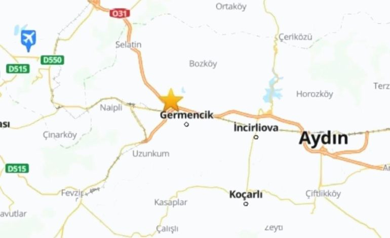 Aydın’da 3.8 Şiddetinde Deprem