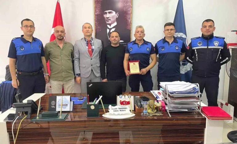 Bilecik’te Zabıtalara Teşekkür Plaketi