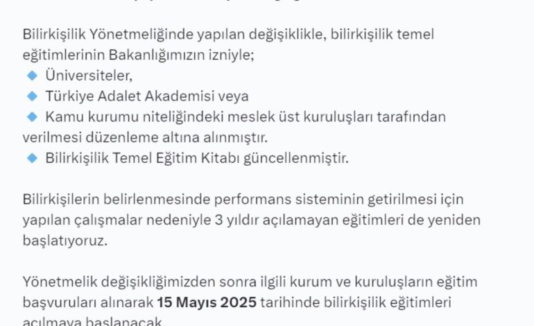 Bilirkişilik Yönetmeliği Değişti