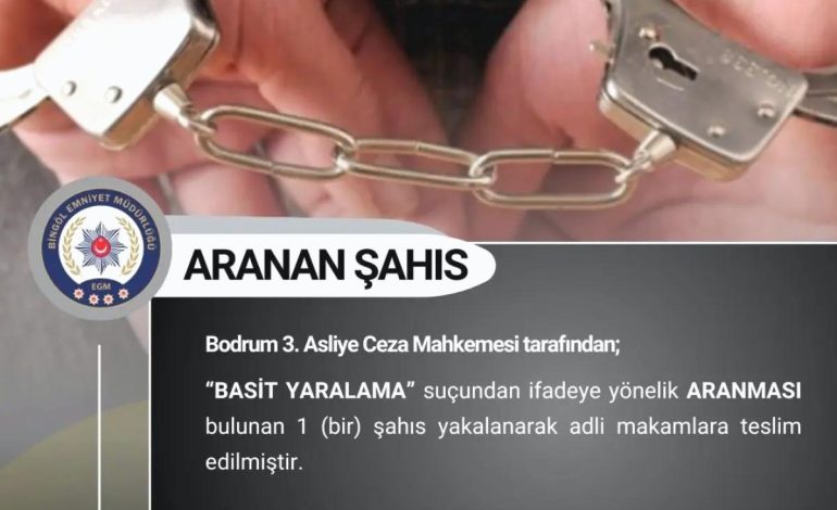 Bingöl’de 11 Aranan Şahıs Yakalandı