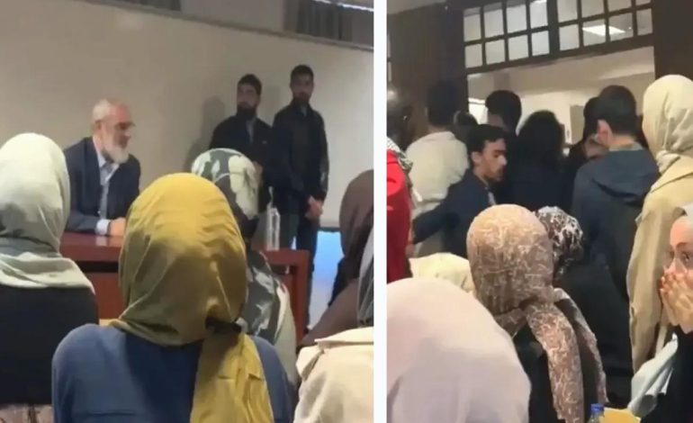 Boğaziçi Üniversitesi’nde Nurettin Yıldız’a yumurtalı saldırı