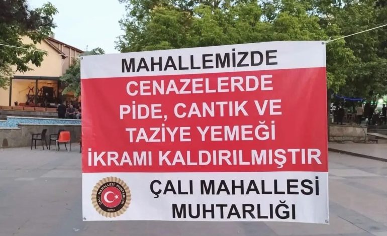 Cenazelerde Yemek İkramı Sona Erdi