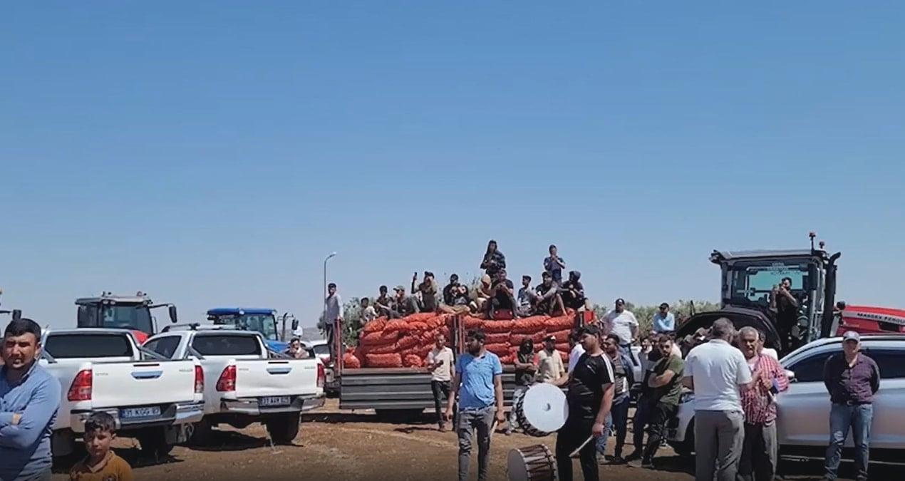 Çiftçiler ürünlerini dökerek iktidarı protesto etti