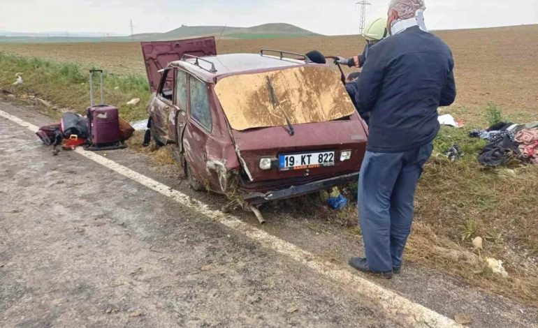 Çorum’da Kontrolden Çıkan Otomobil Takla Attı: 6 Yaralı