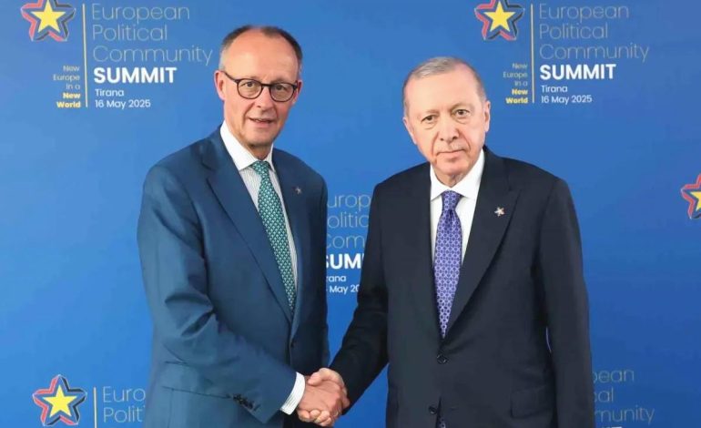Cumhurbaşkanı Erdoğan, Almanya Başbaşkanı Merz ile görüştü