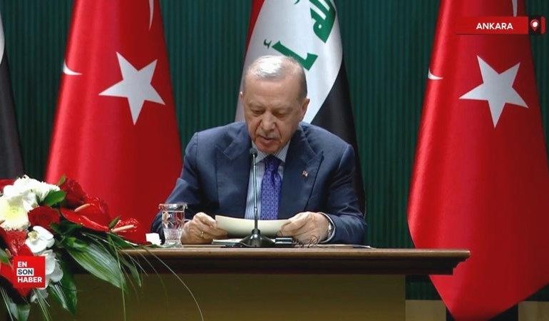 Cumhurbaşkanı Erdoğan ve Irak Başbakanı Sudani’den ortak açıklama