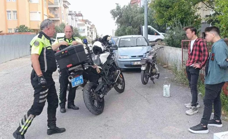 Ehliyetsiz Motosiklet Sürücüsü Yakalandı