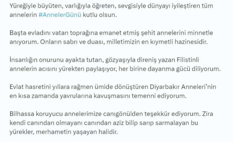 Emine Erdoğan’dan Anneler Günü mesajı: Şehit annelerini minnetle anıyorum
