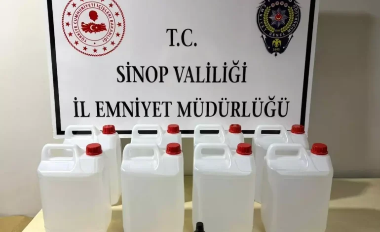 Erfelek’te Kaçak Alkol Operasyonu