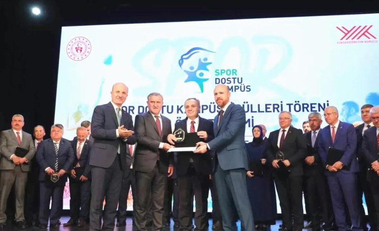 ERÜ’ye YÖK’ten ‘Spor Dostu Kampüs’ birincilik ödülü