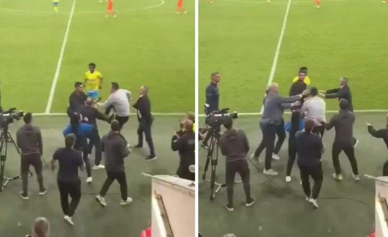 Eski Galatasaraylı kupa finalinde kavga etti