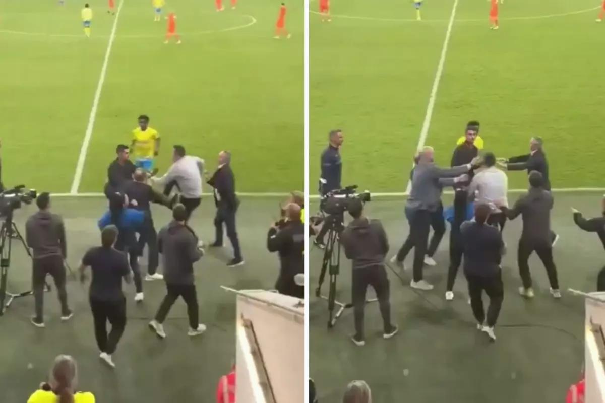 Eski Galatasaraylı kupa finalinde kavga etti