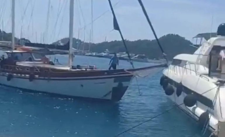 Fethiye’de Gulet ile Motoryat Çarpıştı