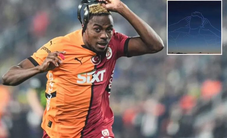 Galatasaray’dan Osimhen’e özel görülmemiş drone gösterisi şovu