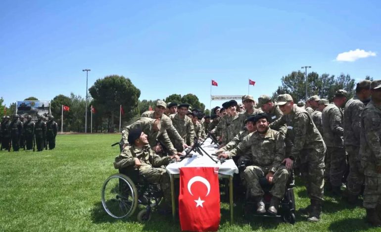 Gaziantep’te Engellilere Temsili Askerlik Töreni Düzenlendi