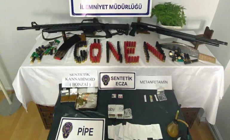 Gönen’de Uyuşturucu ve Silah Operasyonu