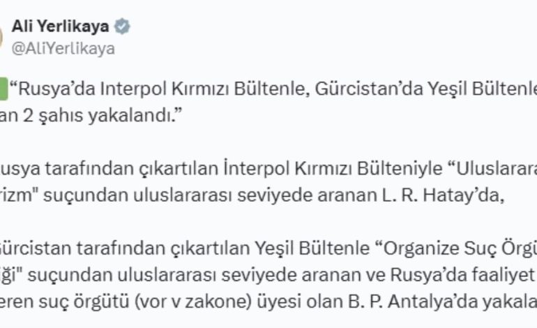İki Suçlu Operasyonla Yakalandı