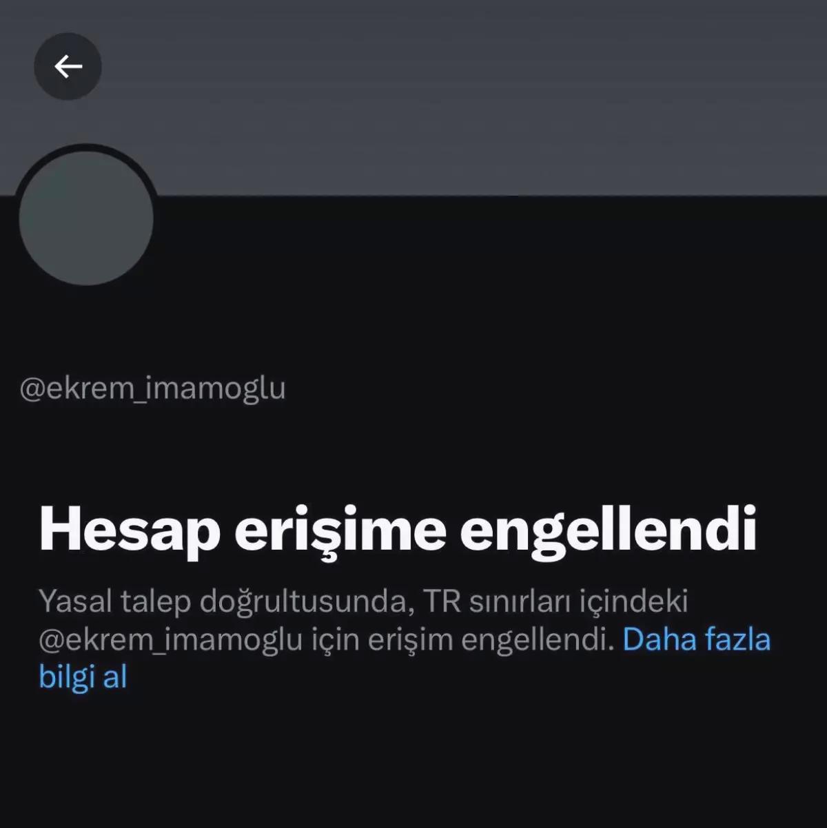 İmamoğlu’nun X Hesabına Erişim Engeli