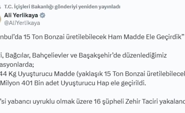 İstanbul’da Uyuşturucu Operasyonu: 16 Şüpheli Yakalandı