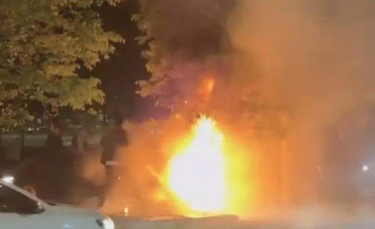 Kartal’da Motosiklet Yangını: Kaza Anı Kameralarda