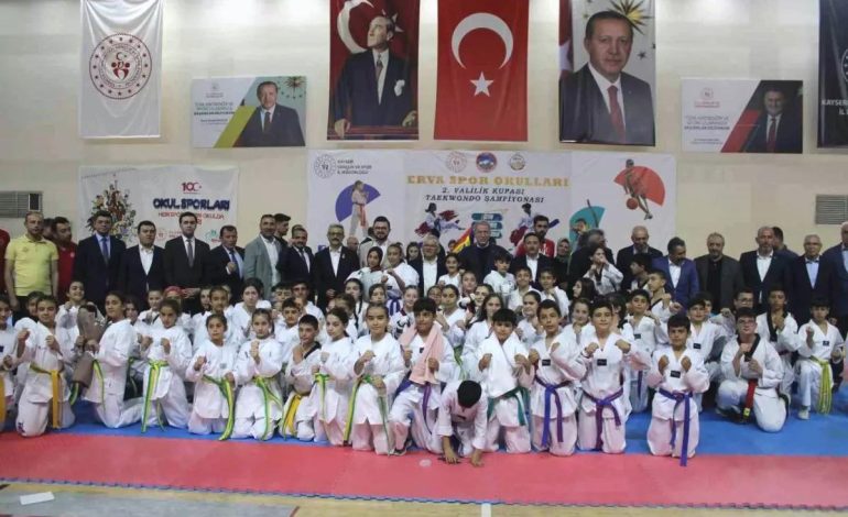 Kayseri’de ERVA Spor Okulları Taekwondo Şampiyonası