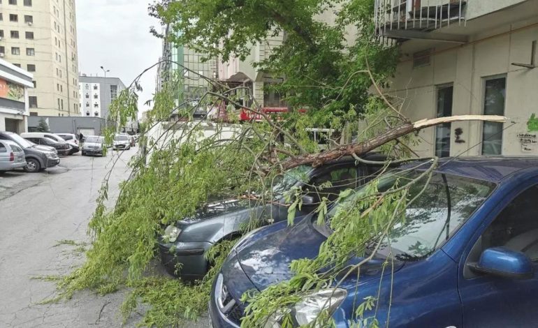 Kayseri’de Rüzgar Otomobilleri Vurdu