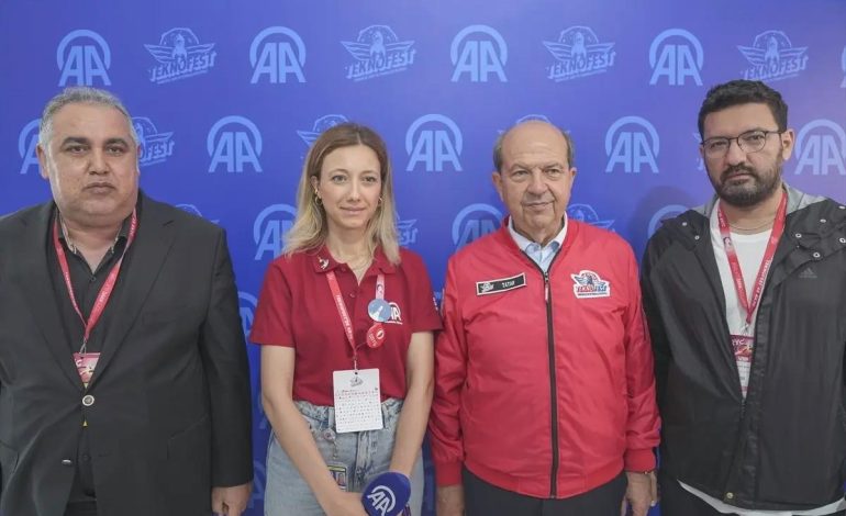 KKTC Cumhurbaşkanı Tatar, TEKNOFEST KKTC’de AA standını ziyaret etti Açıklaması