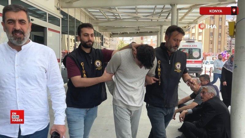Konya’da tartıştığı kişiyi kafasından taşla yaraladı