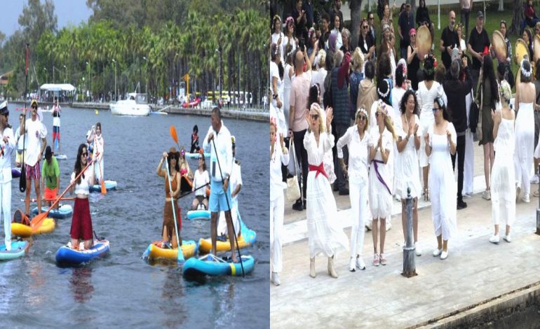 Köyceğiz’de denizde , gölde, karada çok renkli bahar şenliği