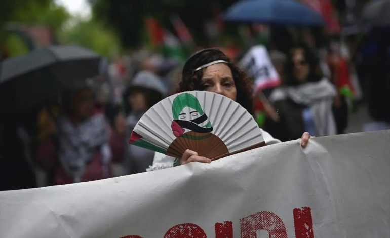 Madrid’de Gazze için büyük protesto