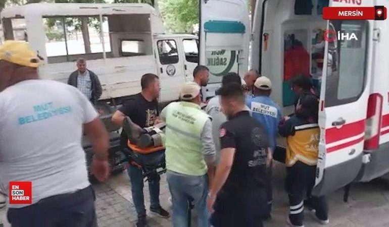 Mersin’de kestiği dalı ayağıyla iterken düşen işçi ağır yaralandı