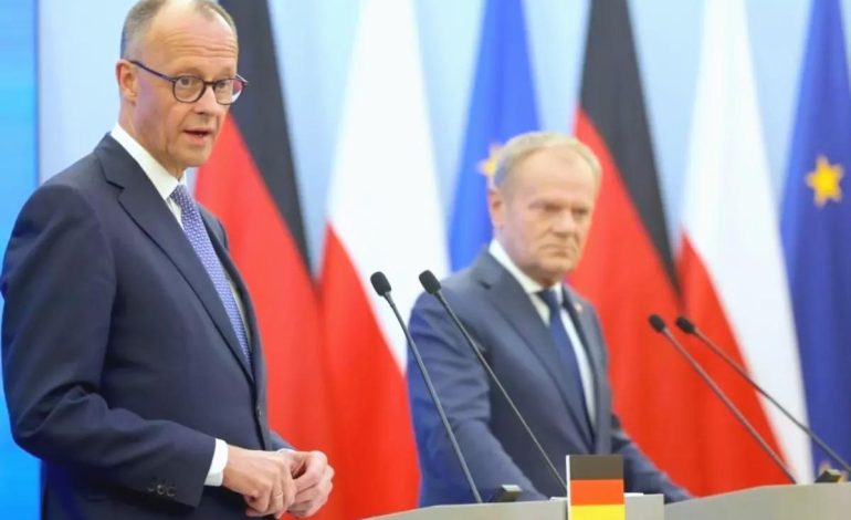 Merz, Polonya’da Tusk ile Görüştü