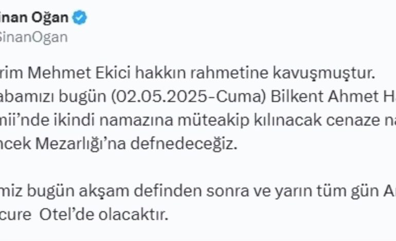 MHP’li Milletvekili Mehmet Ekici Hayatını Kaybetti