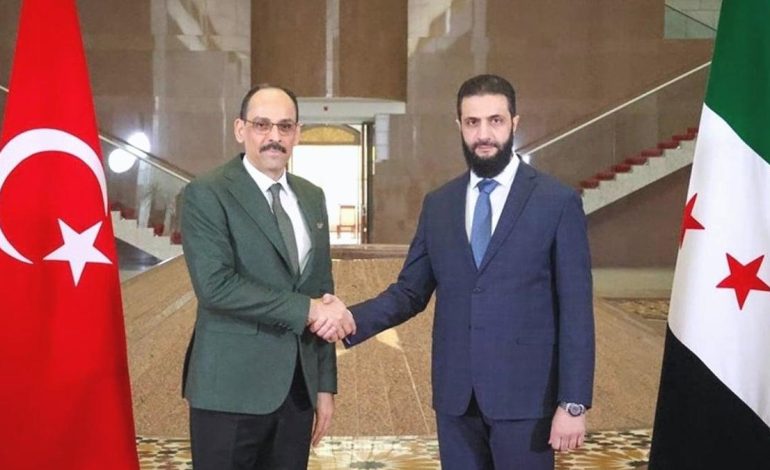 MİT Başkanı Kalın Suriye Devlet Başkanı Şara ile görüştü