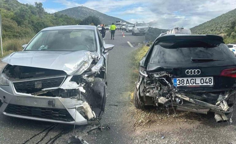 Muğla Milas’ta feci kaza! İki otomobil çarpıştı, 2 Yaralı